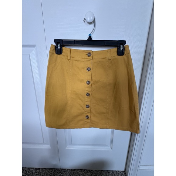 Forever 21 Dresses & Skirts - Forever 21 Women's 100% Cotton Corduroy Mustard Mini Skirt With Pockets Size M